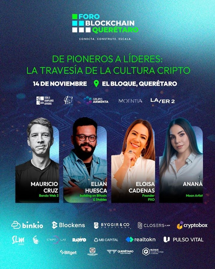 Foro Blockchain Querétaro 2025 · flyer